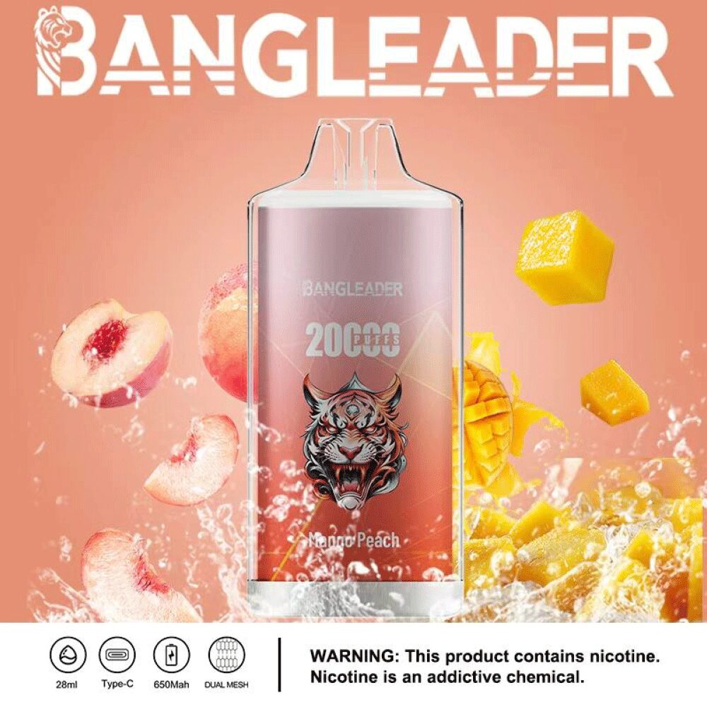 Bang Leader 20000 20K Puffs Product Disposable Vape in Mango Peach flavor