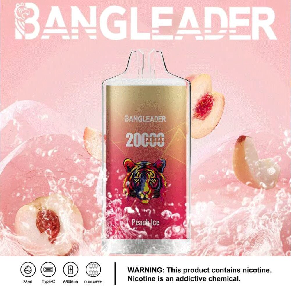 Bang Leader 20000 20K Puffs Product Disposable Vape in Peach Ice flavor