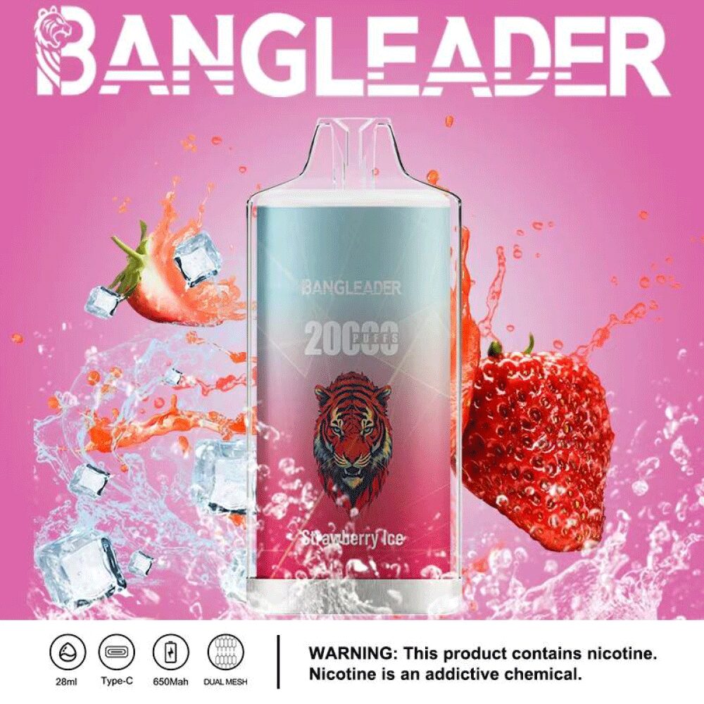 Bang Leader 20000 20K Puffs Product Disposable Vape in Strawberry Ice flavor