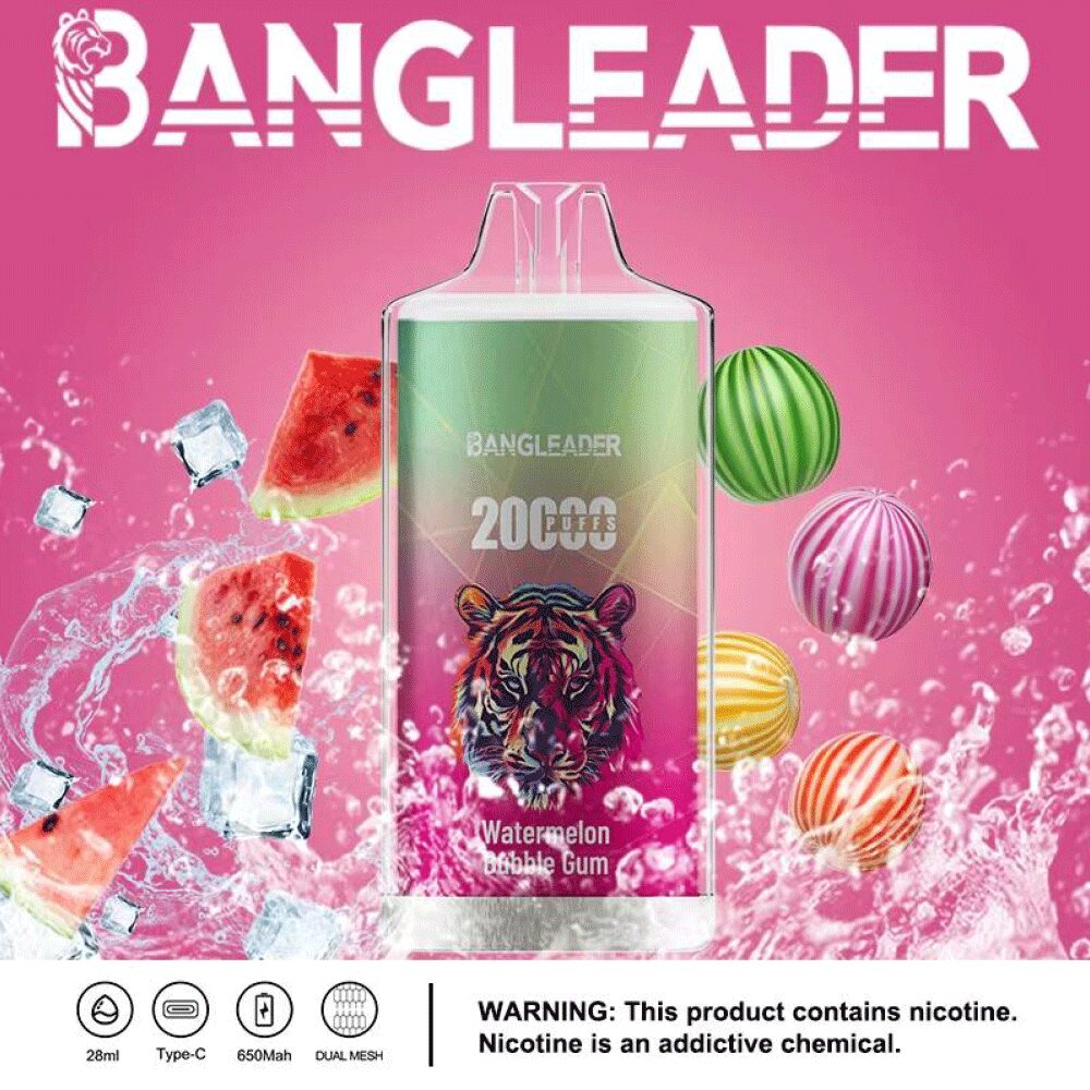 Bang Leader 20000 20K Puffs Product Disposable Vape in Watermelon Bubble Gum flavor