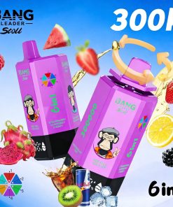 Bang Leader 300K 300000 Puffs 6 in 1 Flavors & 6 oil tanks Rechargeable LCD Display Disposable Vape EU Warehouse in bang leader 300k eu warehouse red bull