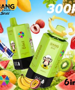 Bang Leader 300K 300000 Puffs 6 in 1 Flavors & 6 oil tanks Rechargeable LCD Display Disposable Vape EU Warehouse in bang leader 300k eu warehouse redbull