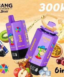 Bang Leader 300K 300000 Puffs 6 in 1 Flavors & 6 oil tanks Rechargeable LCD Display Disposable Vape EU Warehouse product detail image