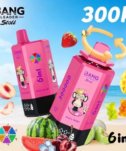 Bang Leader 300K 300000 Puffs 6 in 1 Flavors & 6 oil tanks Rechargeable LCD Display Disposable Vape EU Warehouse product detail image