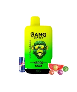 Bang Leader 45000 45K Puffs Double Taste LED Display Rechargeable Disposable Vape EU Warehouse in Red Bull & Blueberry Watermelon flavor