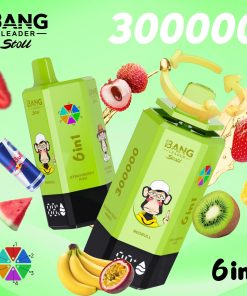 Bang Leader 300K 300000 Puffs 6-in-1 Flavors Rechargeable LED Display Disposable Vape in bang leader 300k 300000 redbull strawberry kiwi strawberry banana
