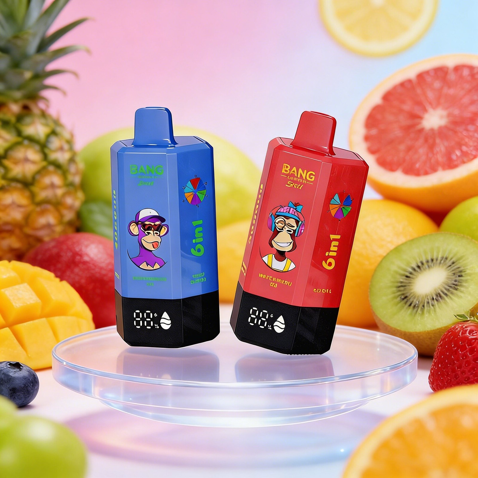 Bang Leader 300K 300000 Puffs 6-in-1 Flavors Rechargeable LED Display Disposable Vape product image