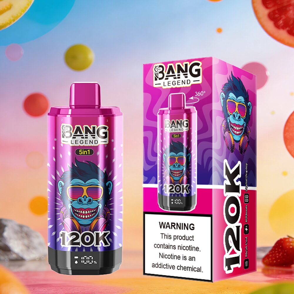 Bang Legend 120000 120K Puffs 5 in 1 Flavors & 5 oil tanks Rechargeable LCD Display Disposable Vape EU Warehouse in bang legend 120000 120k 5 in 1 flavors