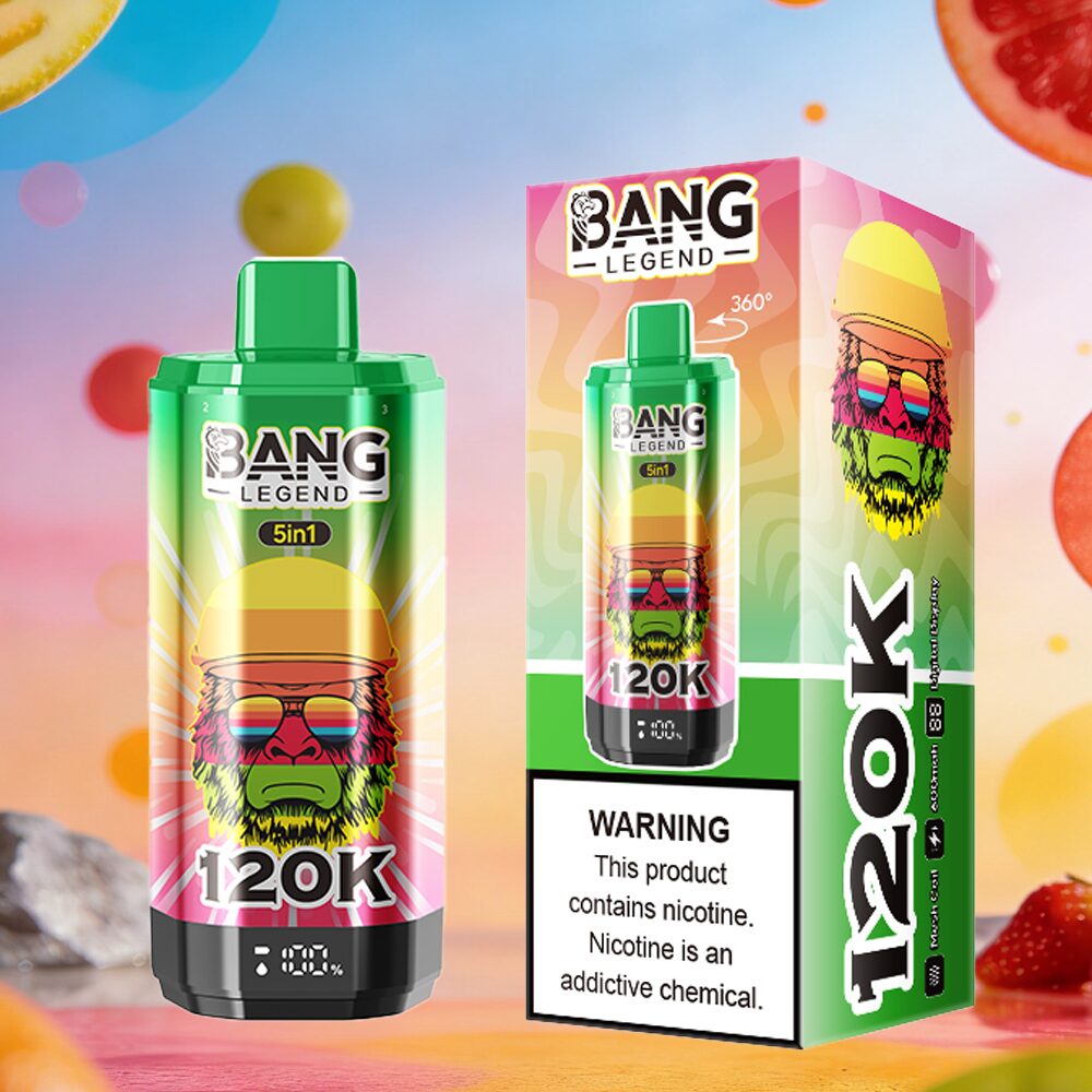 Bang Legend 120000 120K Puffs 5 in 1 Flavors & 5 oil tanks Rechargeable LCD Display Disposable Vape EU Warehouse in bang legend 120000 120k 5 in 1 flavors