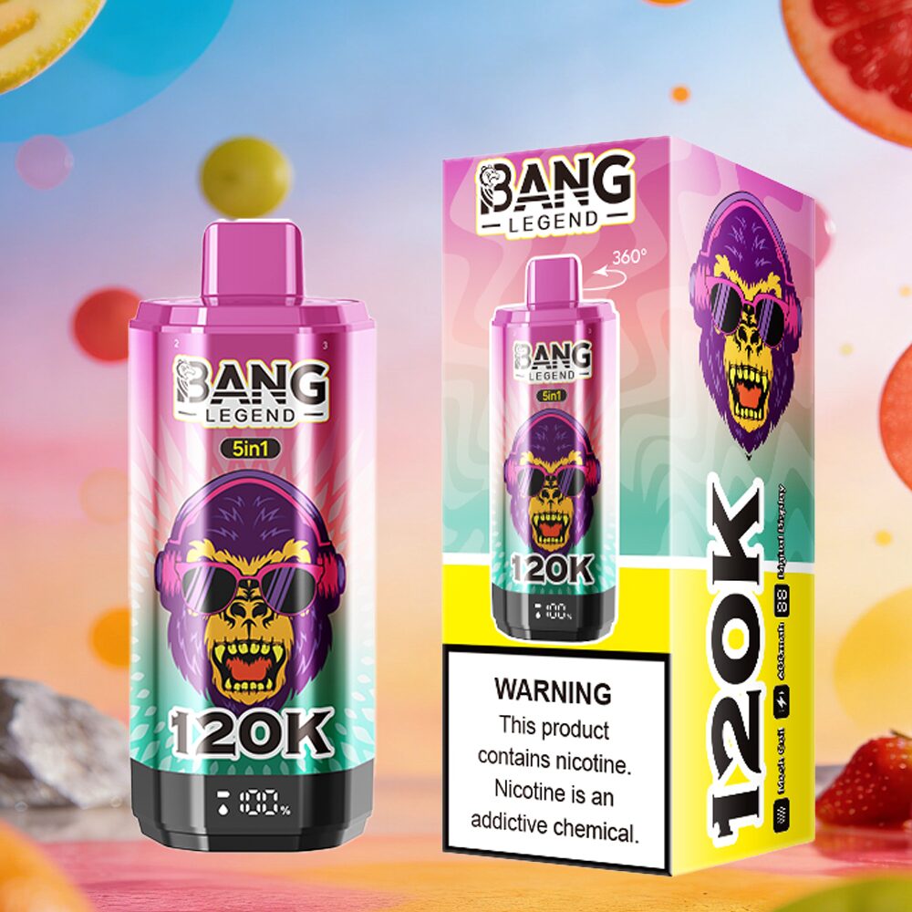 Bang Legend 120000 120K Puffs 5 in 1 Flavors & 5 oil tanks Rechargeable LCD Display Disposable Vape EU Warehouse in bang legend 120000 120k 5 in 1 flavors