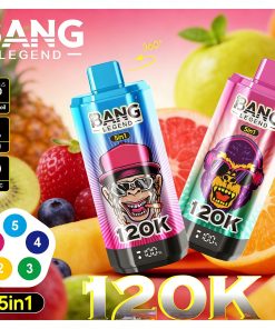 Bang Legend 120000 120K Puffs 5 in 1 Flavors & 5 oil tanks Rechargeable LCD Display Disposable Vape EU Warehouse product image