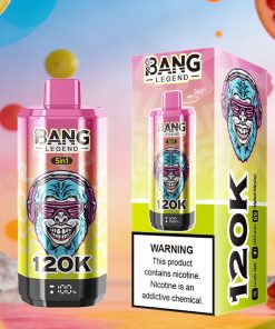 Bang Legend 120000 120K Puffs 5 in 1 Flavors & 5 oil tanks Rechargeable LCD Display Disposable Vape EU Warehouse product detail image