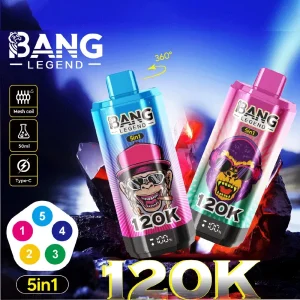 Bang Legend 120000 120K Puffs 5 in 1 Flavors Rechargeable LCD Display Disposable Vape product image