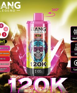 Bang Legend 120000 120K Puffs 5 in 1 Flavors Rechargeable LCD Display Disposable Vape product detail image