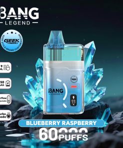 Bang Legend Geek 60000 60K Puffs Airflow Adjustable & Turbo Mode Disposable Vape in Blueberry Raspberry flavor