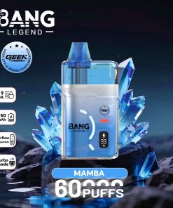 Bang Legend Geek 60000 60K Puffs Airflow Adjustable & Turbo Mode Disposable Vape in Mamba flavor