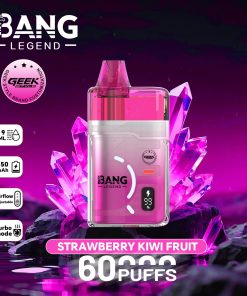 Bang Legend Geek 60000 60K Puffs Airflow Adjustable & Turbo Mode Disposable Vape in Peach Ice flavor
