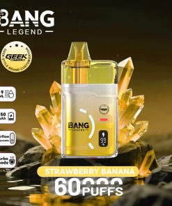 Bang Legend Geek 60000 60K Puffs Airflow Adjustable & Turbo Mode Disposable Vape in Strawberry Banana flavor