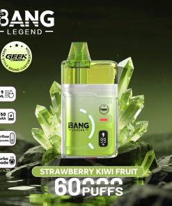 Bang Legend Geek 60000 60K Puffs Airflow Adjustable & Turbo Mode Disposable Vape in Strawberry Kiwi Fruit flavor