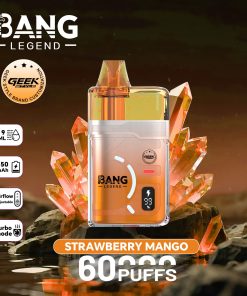 Bang Legend Geek 60000 60K Puffs Airflow Adjustable & Turbo Mode Disposable Vape in Strawberry Mango flavor