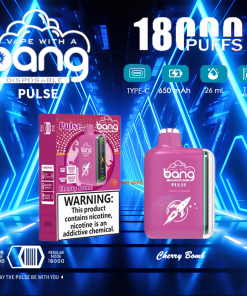 Bang Pulse 18000 18Kパフ デュアルメッシュ 使い捨てベイプポッド(チェリーボム味)