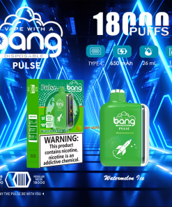 Bang Pulse 18000 18Kパフ デュアルメッシュ 使い捨てベイプポッド(グレープアイス味)