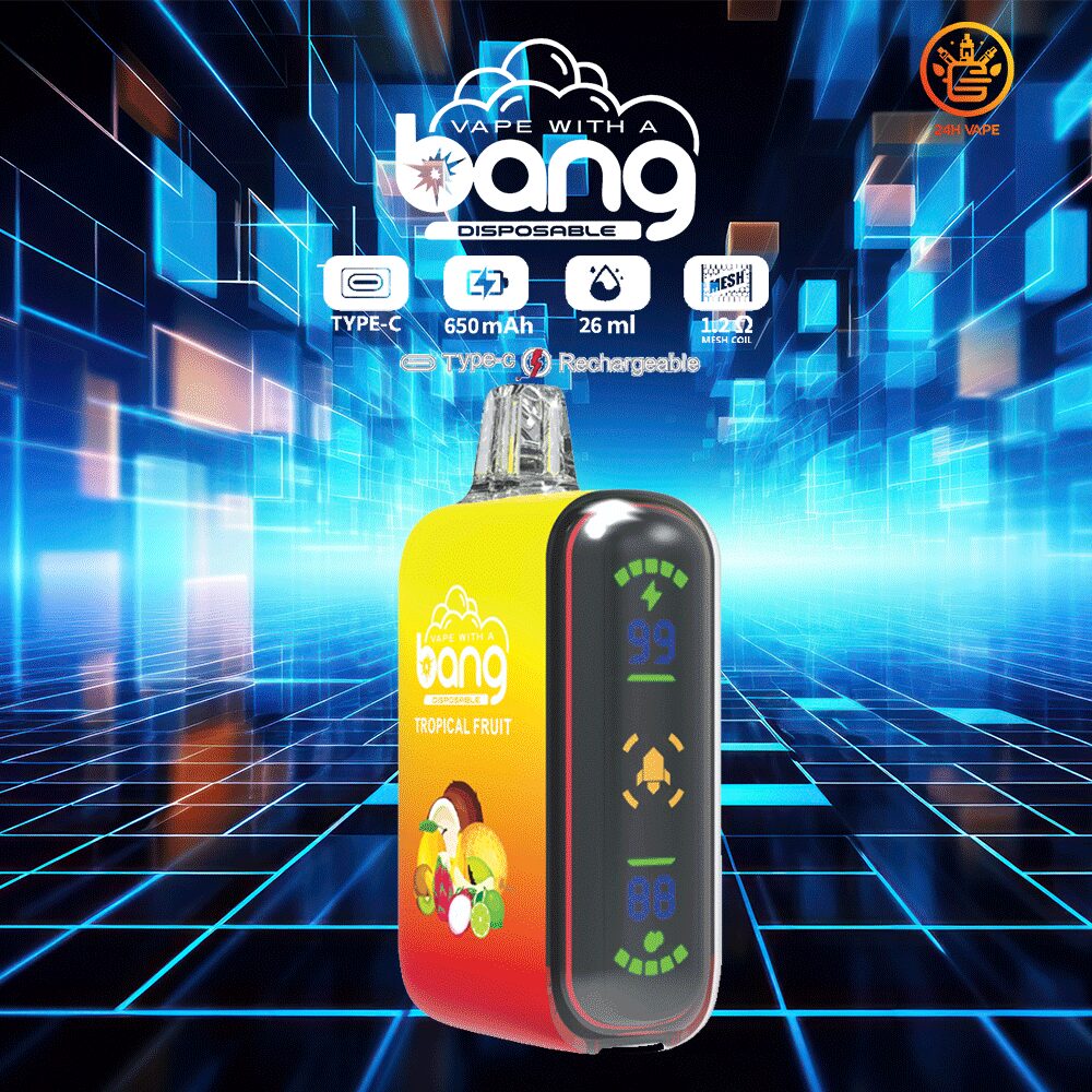 Pod per sigaretta elettronica usa e getta Bang Rocket 18000 Puffs con doppia rete, gusto Bang Rocket 18000