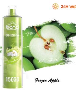 Bang SHISHA 15.000 boccate – Sigaretta elettronica usa e getta con aspirazione diretta ai polmoni – Nuova penna vaporizzatore al gusto di mela ghiacciata