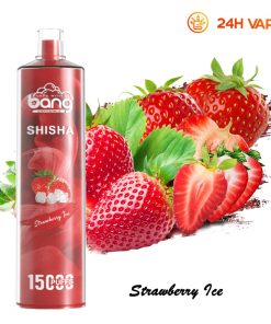 Bang SHISHA 15000 boccate - Sigaretta elettronica usa e getta con aspirazione diretta ai polmoni - Nuova penna vaporizzatore al gusto Fragola ghiacciata