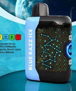 Bang Starry 25000 (25.000 boccate) – Lo svapo usa e getta più alla moda con display LED, gusto Blue Razz Ice