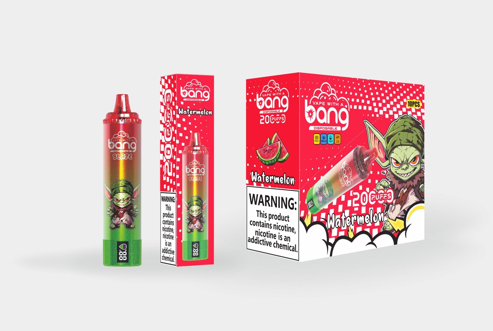 Bang Tornado 20000 20K Puffs LED Display Edition Disposable in bang tornado 20000 watermelon flavor