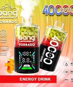 Bang Tornado 40000 40K Puffs Large Smoke LED Display Disposable Vape in Energy Drink flavor
