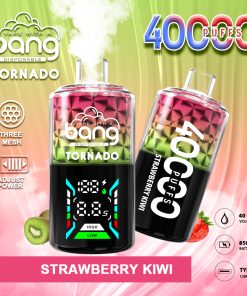 Bang Tornado 40000 40K Puffs Large Smoke LED Display Disposable Vape in Strawberry Kiwi flavor