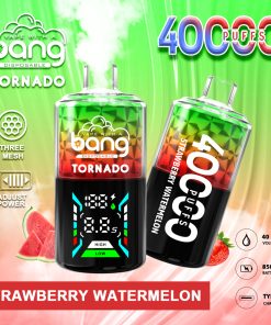 Bang Tornado 40000 40K Puffs Large Smoke LED Display Disposable Vape in Strawberry Watermelon flavor