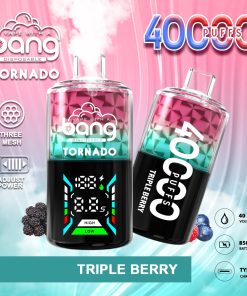 Bang Tornado 40000 40K Puffs Large Smoke LED Display Disposable Vape in Triple Berry flavor