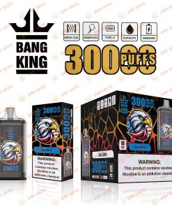 Bang King Crystal 30000 30K Puffs 2% 3% 5% Nicotine Hottest Disposable Vape in Aloe Grape flavor