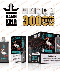 Bang King Crystal 30000 30K Puffs 2% 3% 5% Nicotine Hottest Disposable Vape in Black Dragon Ice flavor