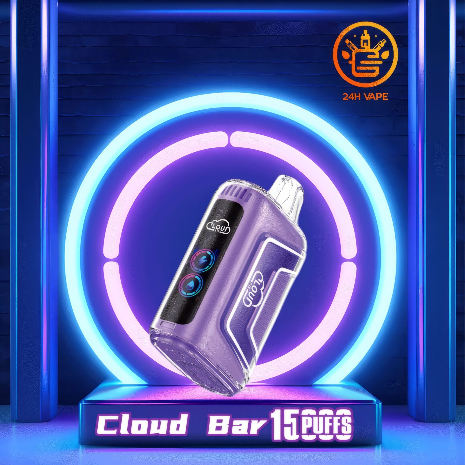 Cloud Bar 15000 boccate, edizione originale, vaporizzatore usa e getta con display LED, colore Randm Crystal 15000 00001, aroma scalato
