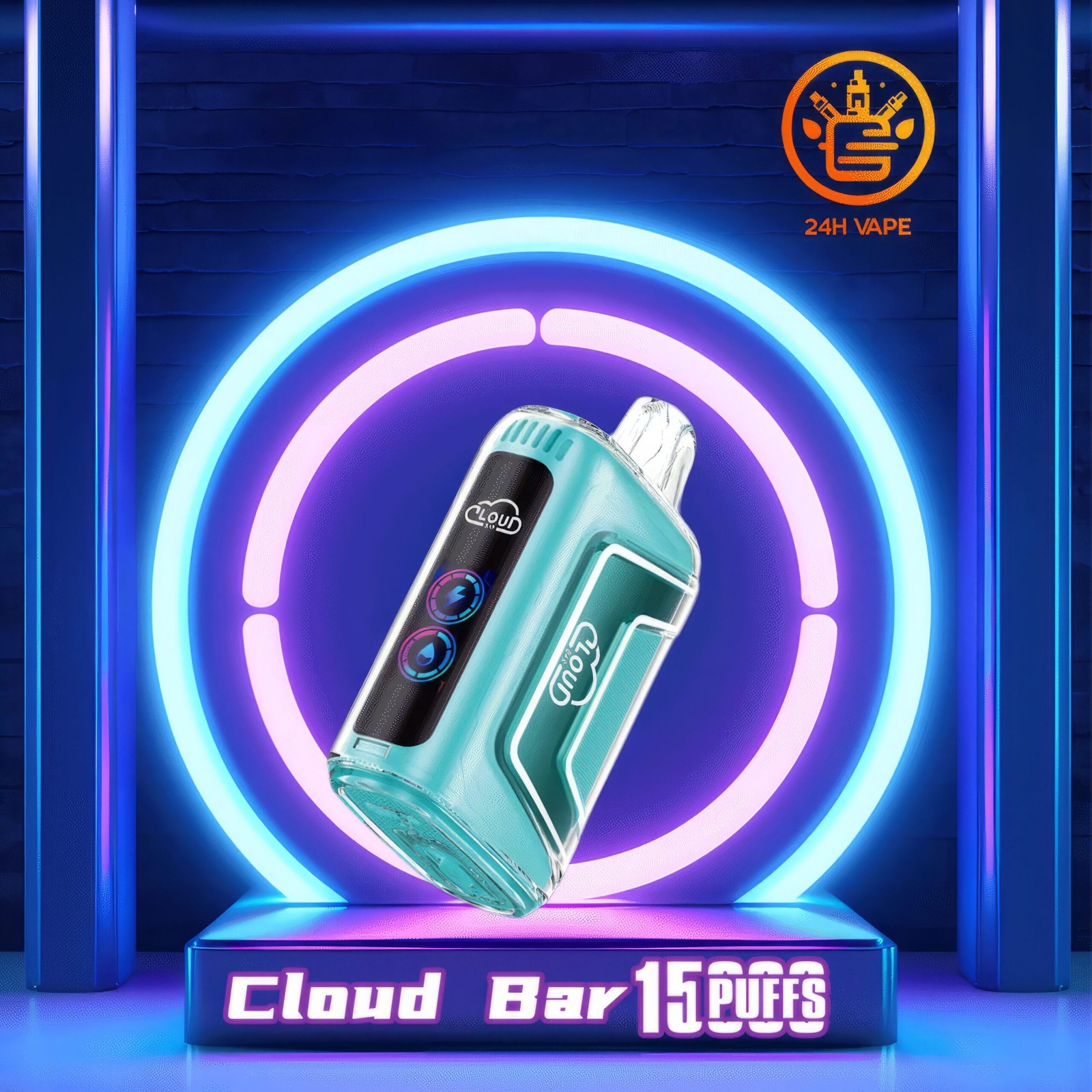 Cloud Bar 15000 boccate, edizione originale, vaporizzatore usa e getta con display LED, colore Randm Crystal 15000 00004, aroma scalato