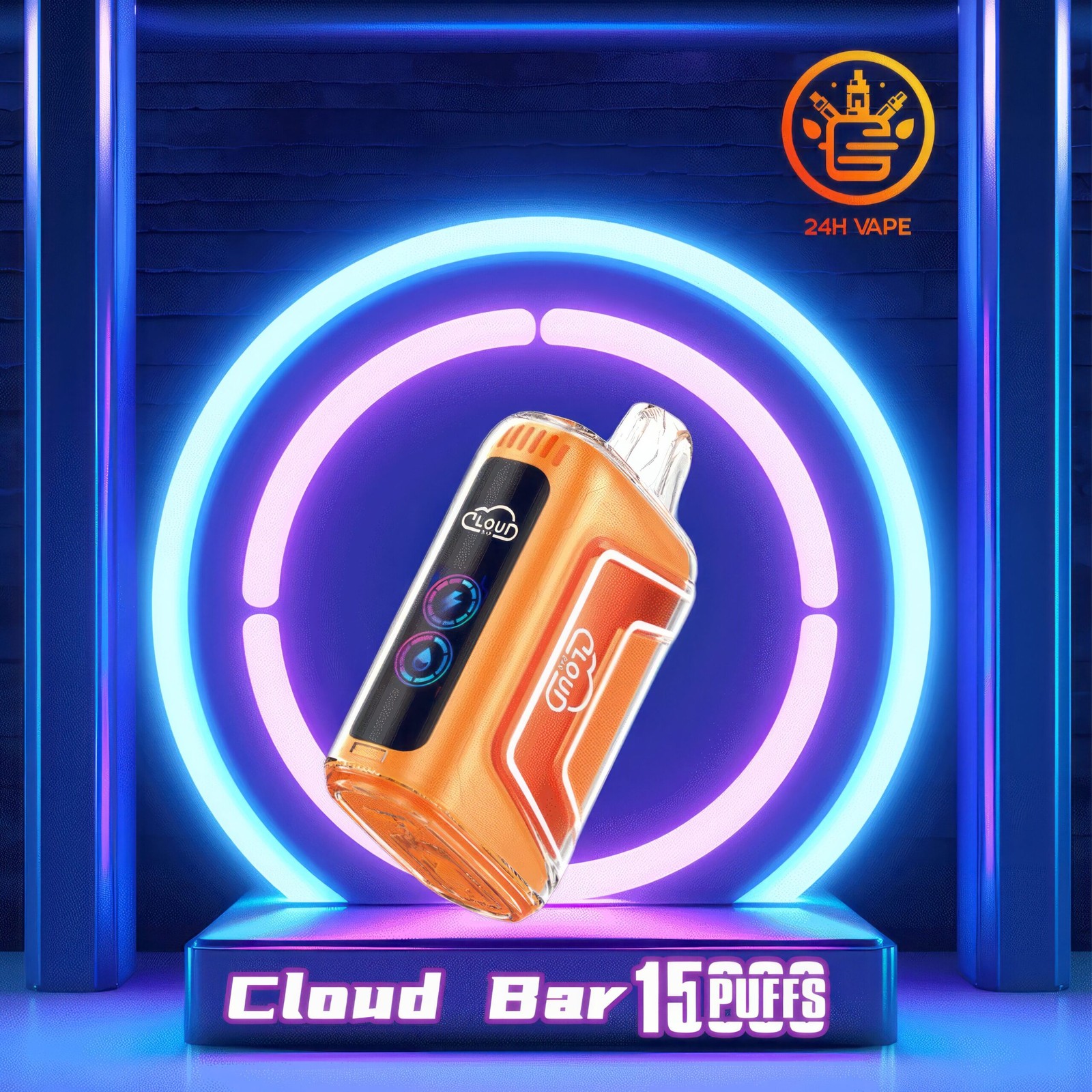Cloud Bar 15000 boccate, edizione originale, vaporizzatore usa e getta con display LED, colore Randm Crystal 15000 00005, aroma scalato