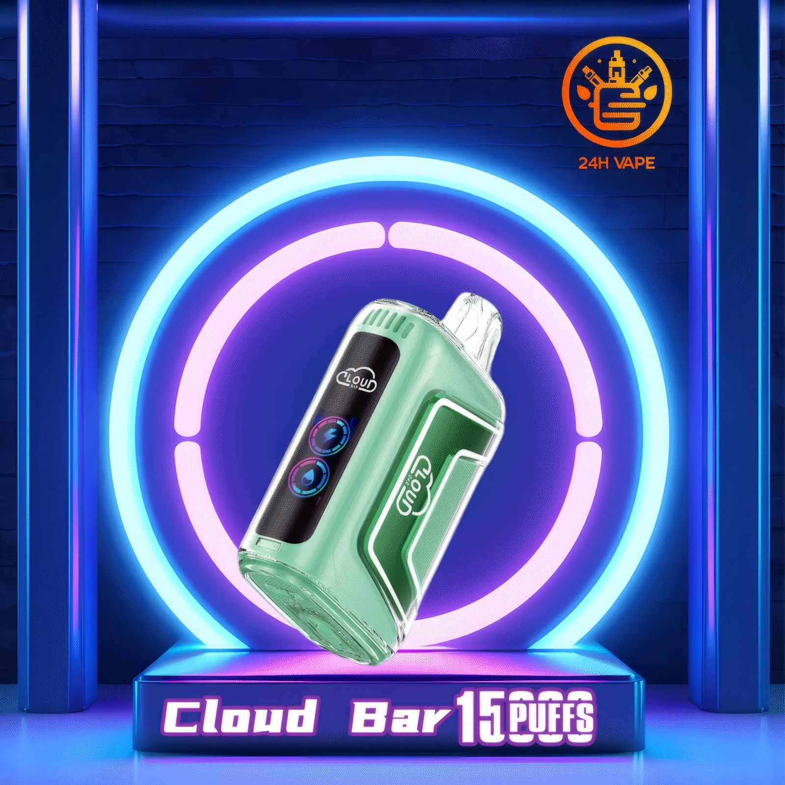 Cloud Bar 15000 boccate, edizione originale, vaporizzatore usa e getta con display LED, colore Randm Crystal 15000 00007, aroma scalato