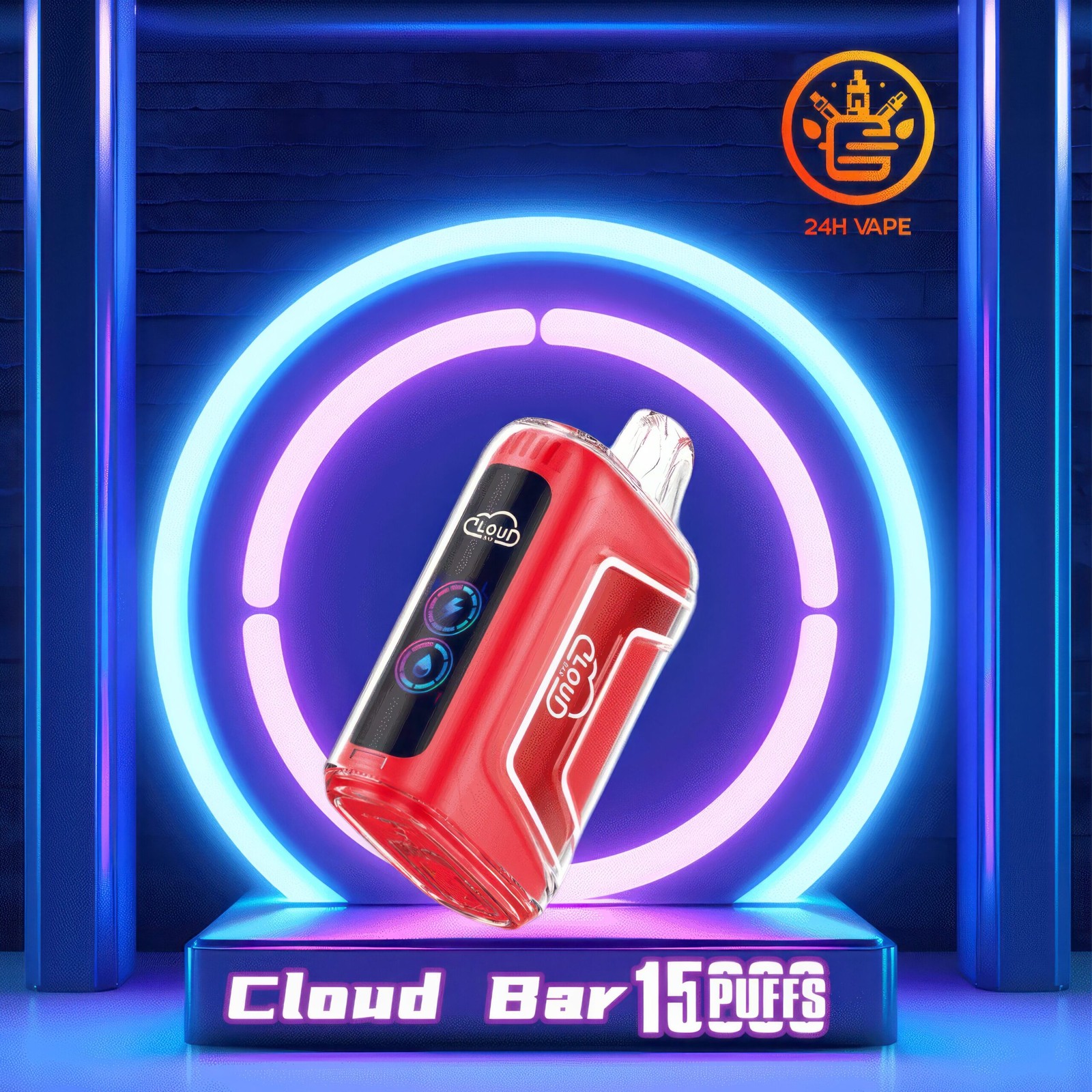 Cloud Bar 15000 boccate, edizione originale, vaporizzatore usa e getta con display LED, colore Randm Crystal 15000 00008, aroma scalato