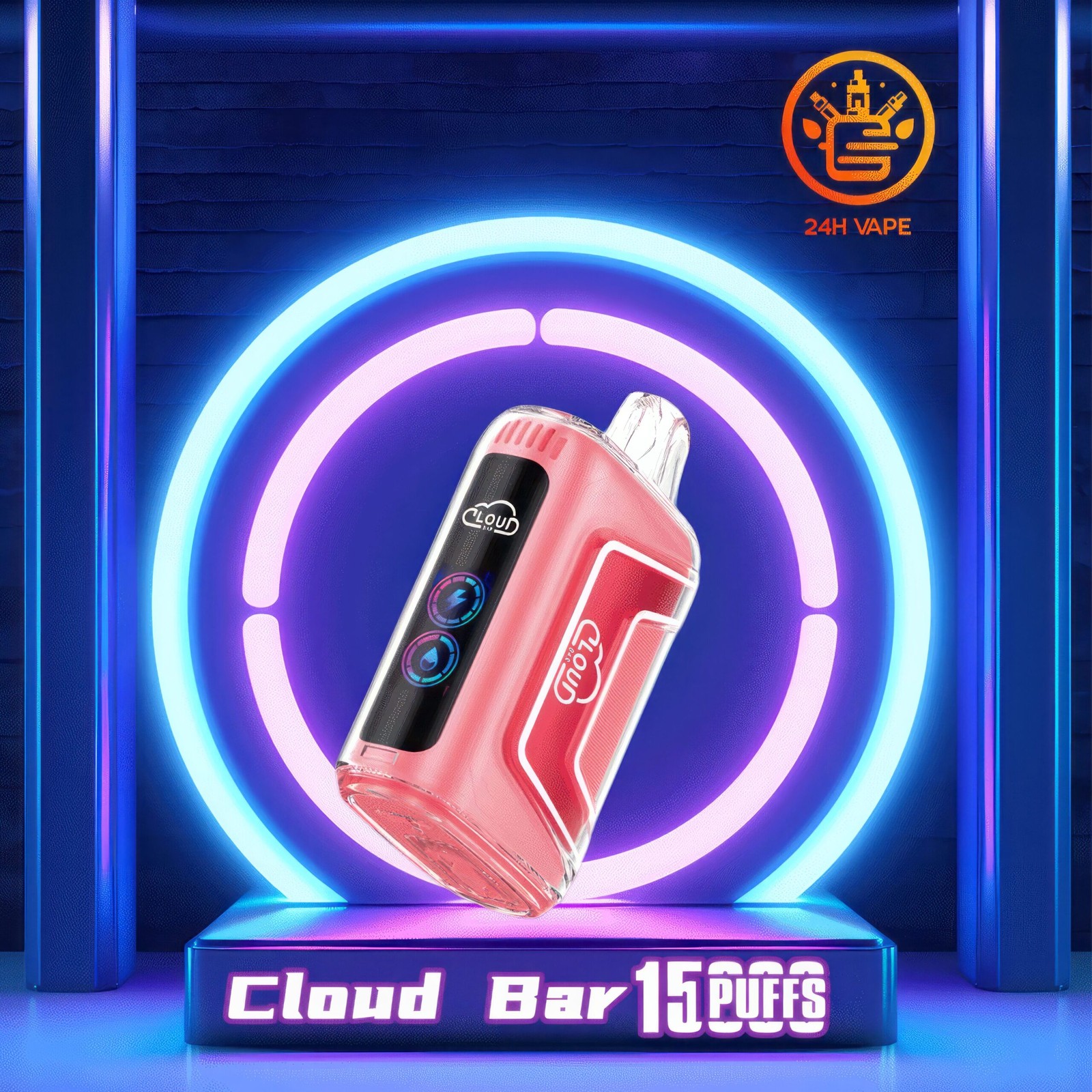 Cloud Bar 15000 boccate, edizione originale, vaporizzatore usa e getta con display LED, colore Randm Crystal 15000 00009, aroma scalato