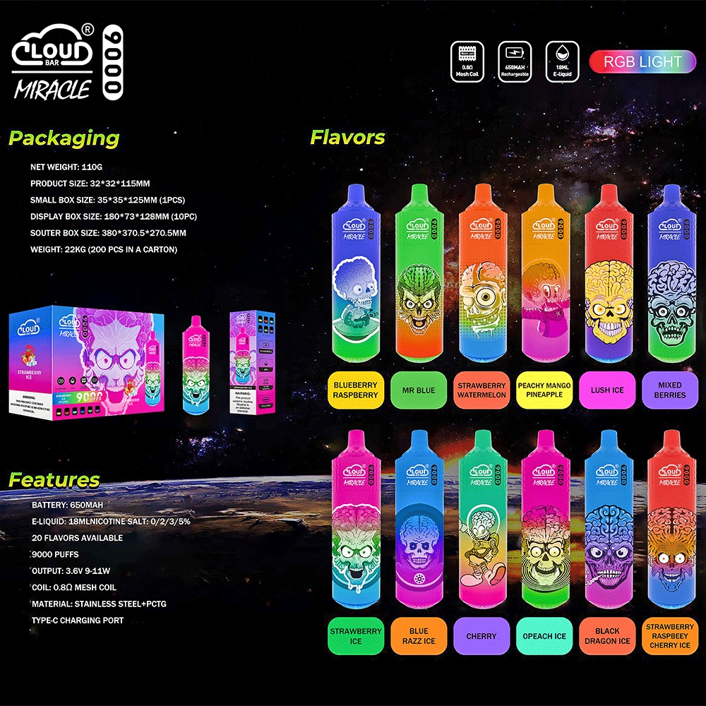 Cloud Bar Miracle 9000 Puffs Original Edition Disposable Vape