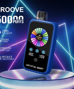 Crystal Groove 50000 50k Puffs Adjustable Nicotine & Ice Control LED Display Disposable Vape EU Warehouse in 24 crystal groove 50000 50k blue razz ice