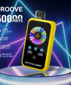 Crystal Groove 50000 50k Puffs Adjustable Nicotine & Ice Control LED Display Disposable Vape EU Warehouse in 24 crystal groove 50000 50k lemon heads flavor
