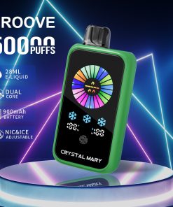 Crystal Groove 50000 50k Puffs Adjustable Nicotine & Ice Control LED Display Disposable Vape EU Warehouse in 24 crystal groove 50000 50k sour apple ice