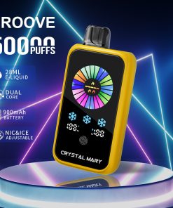 Crystal Groove 50000 50k Puffs Adjustable Nicotine & Ice Control LED Display Disposable Vape EU Warehouse in 24 crystal groove 50000 50k sour fcuking fab