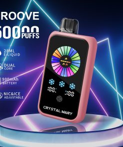 Crystal Groove 50000 50k Puffs Adjustable Nicotine & Ice Control LED Display Disposable Vape EU Warehouse in 24 crystal groove 50000 50k strawberry b pop