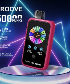 Crystal Groove 50000 50k Puffs Adjustable Nicotine & Ice Control LED Display Disposable Vape EU Warehouse in 24 crystal groove 50000 50k strawberry kiwi